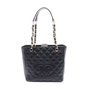 Chanel Matelasse PST Tote Bag Black Leather